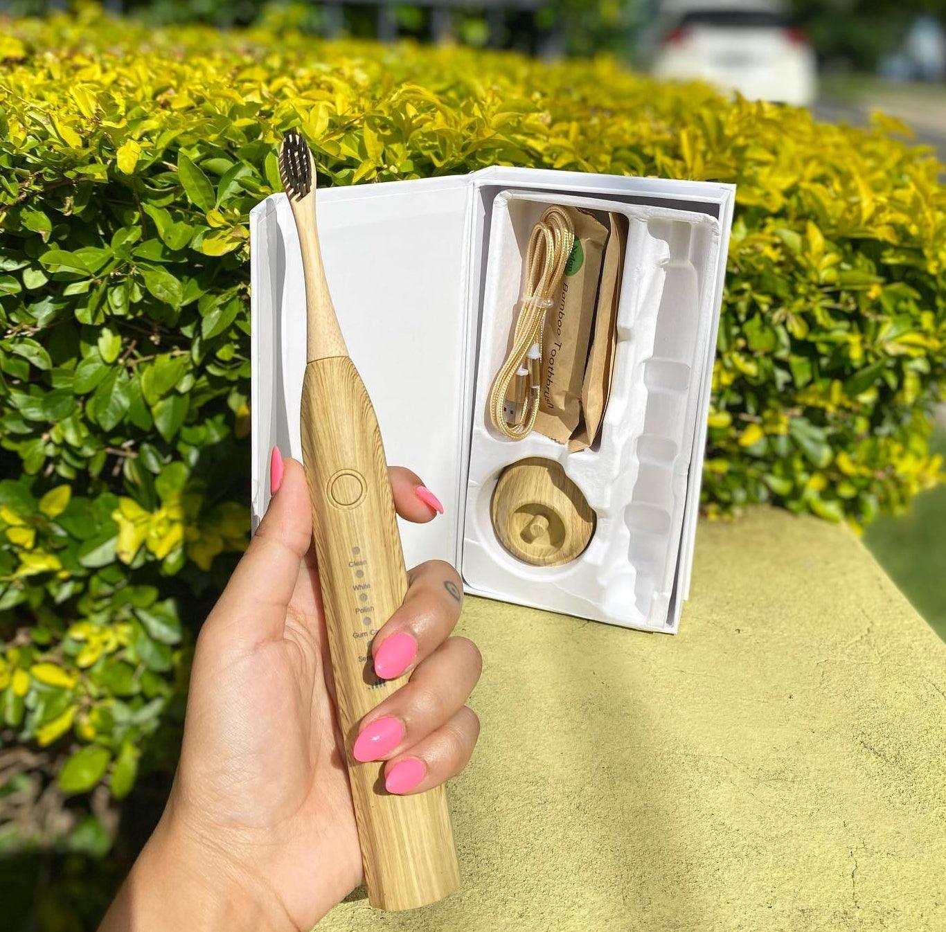 Bamboo Electric Toothbrush - Wellness Buddy